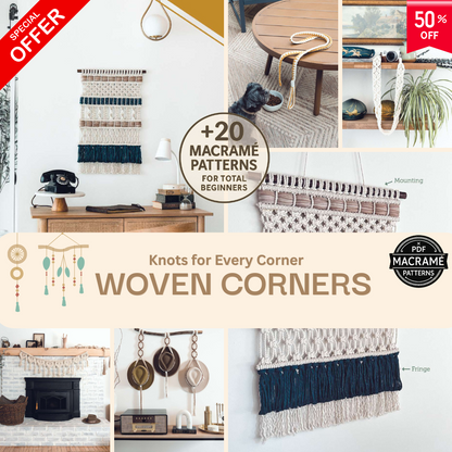 macramé patterns, wall hanging macramé, beginner macramé, DIY macramé, home decor patterns, macramé wall art, boho wall hanging, PDF macramé patterns, macramé tutorial, woven wall decor, craft patterns download, DIY home decor, modern macramé, handmade wall hanging